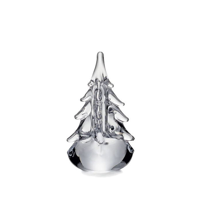 Five Sided Evergreen Glass Tree, 6" on a white background at Addison West