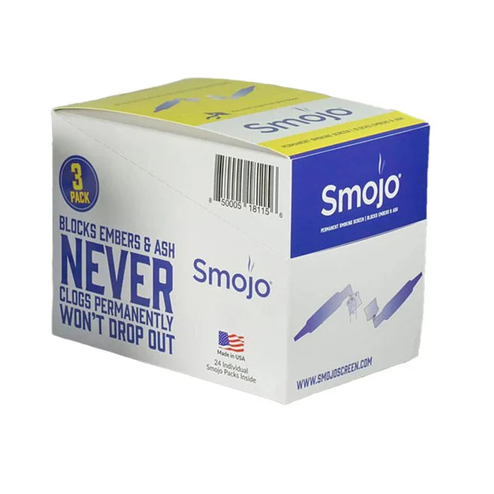 A close-up, angled view of the SMO Permanent Metal Screen packaging with bold text and a barcode, presented against a white background.