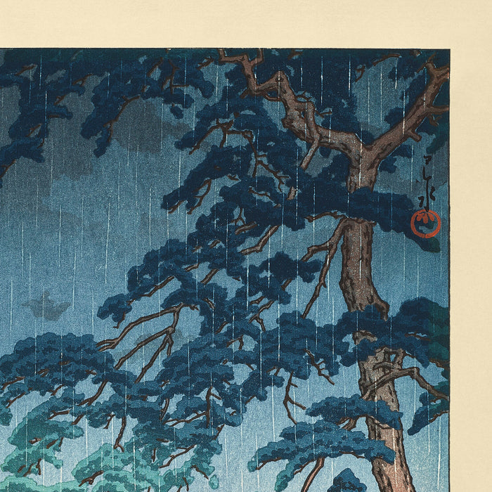 Spring Rain at Gokokuji Temple by Hasui Kawase, 1935