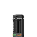 Front view of the Storz & Bickle Crafty Portable Vaporizer, a sleek, black handheld device with a textured surface.