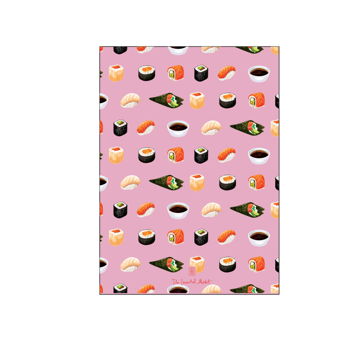 sushi, sake, hibachi pink | invitation