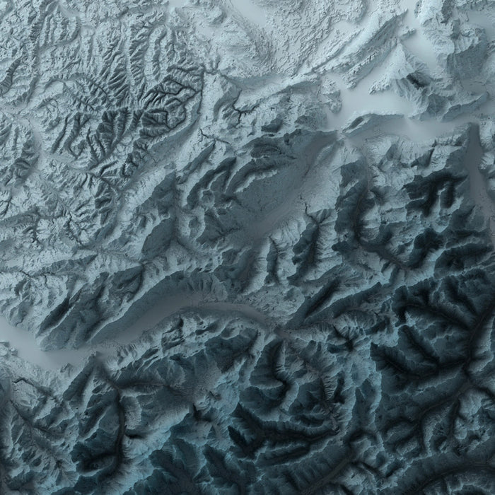 Switzerland Topographic 3D Relief Map