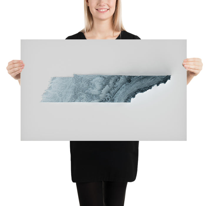 Tennessee Topographic 3D Relief Map