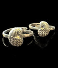 The Barha Silver Peacock Nakshi Toe-Rings