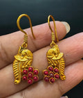 The Barhin Silver Peacock Kemp Earrings