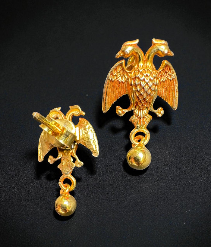 The Dvirupa Gandaberunda Silver Pendant & Earrings