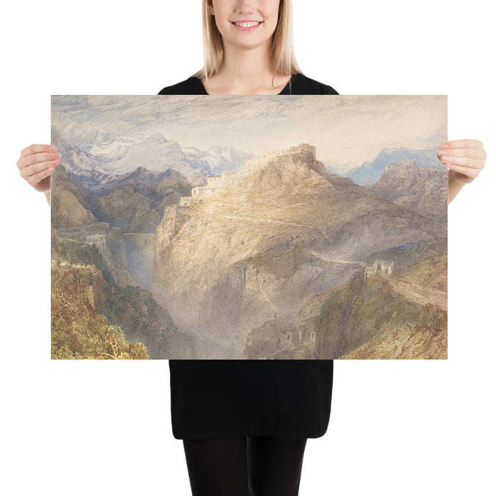 The Fort of L'Esseillon, Val de la Maurienne, France by Turner, 1835