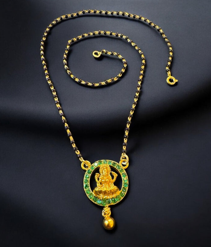 The Padmaja Silver  Lakshmi Mangalsutra Necklace