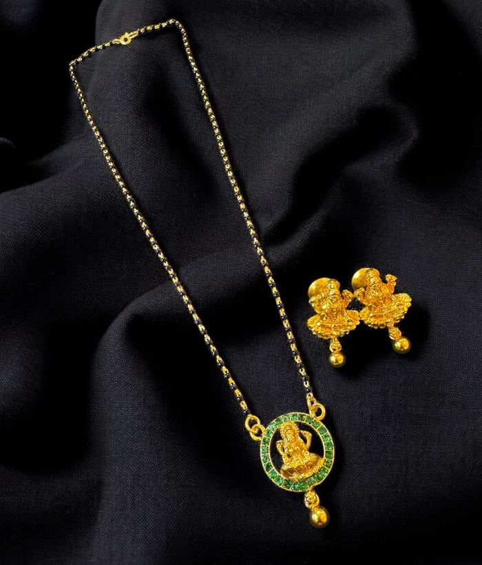 The Padmaja Silver  Lakshmi Mangalsutra Necklace