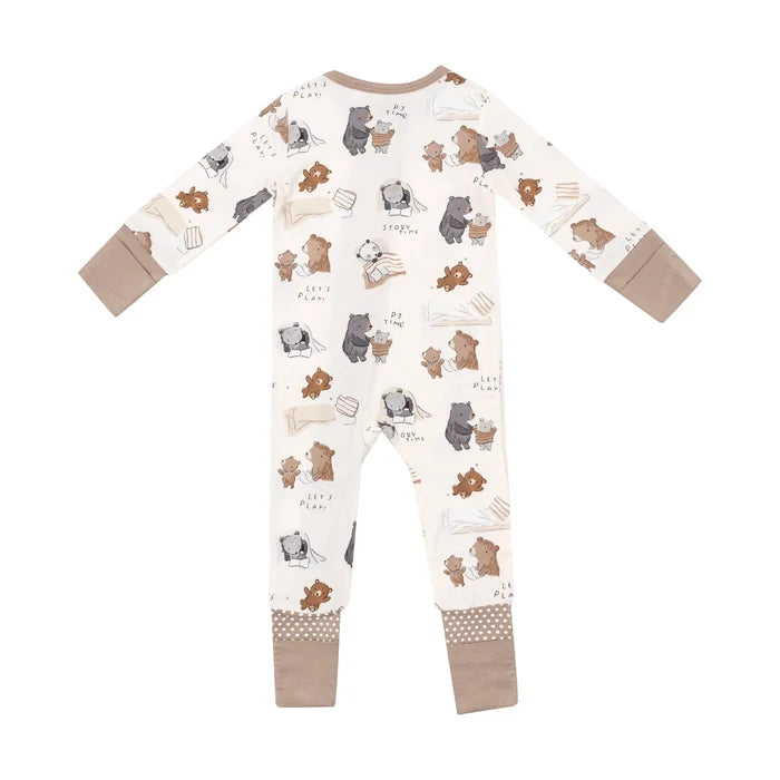 Two Way Zipper Romper - Sleepytime Bears | Angel Dear - Jenni Kidz