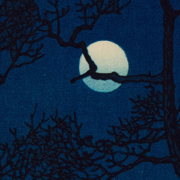 Winter Moon over Toyama Plain by Hasui Kawase, 1931