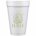 woodland creatures personalized styrofoam cup