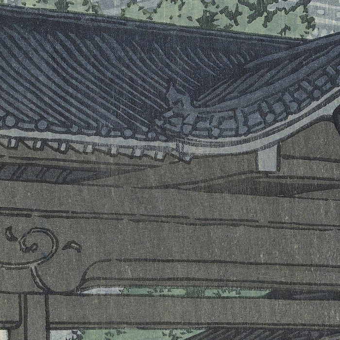 Zensetsu Temple in Sanshu by Hasui Kawase, 1937
